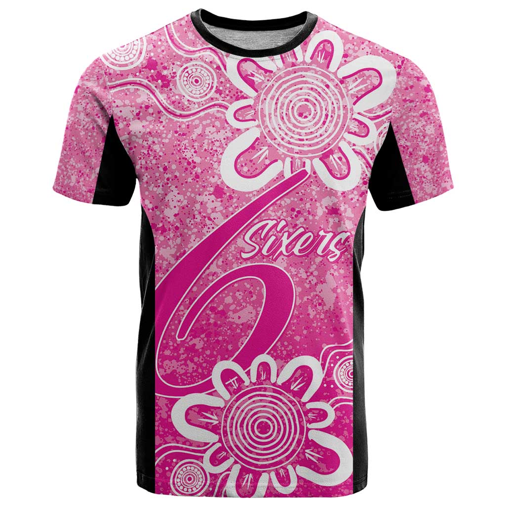 Australian Sixers Cricket Custom T Shirt Minimalism Aboriginal