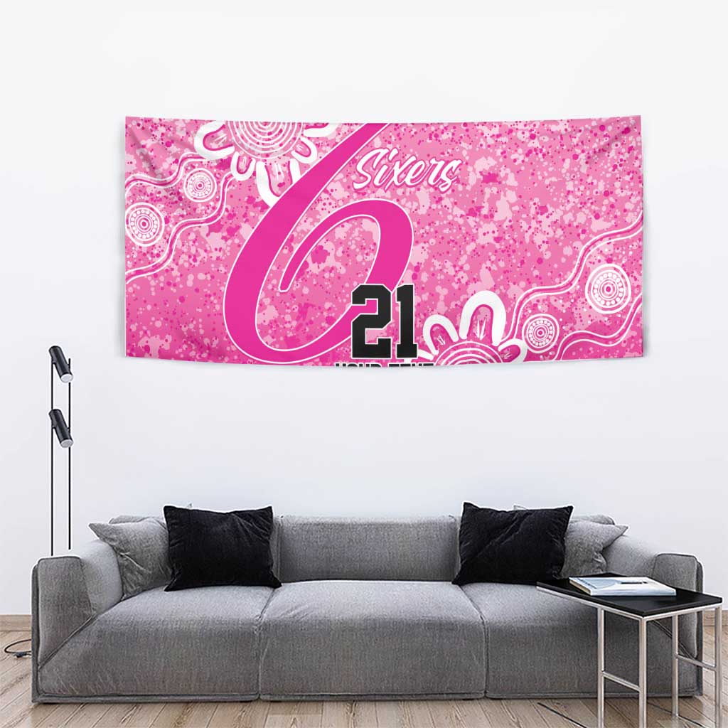 Australian Sixers Cricket Custom Tapestry Minimalism Aboriginal