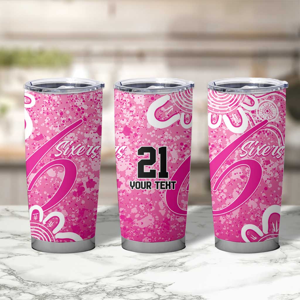 Australian Sixers Cricket Custom Tumbler Cup Minimalism Aboriginal