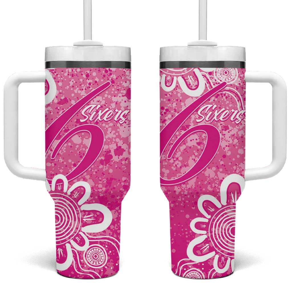 Australian Sixers Cricket Custom Tumbler With Handle Minimalism Aboriginal