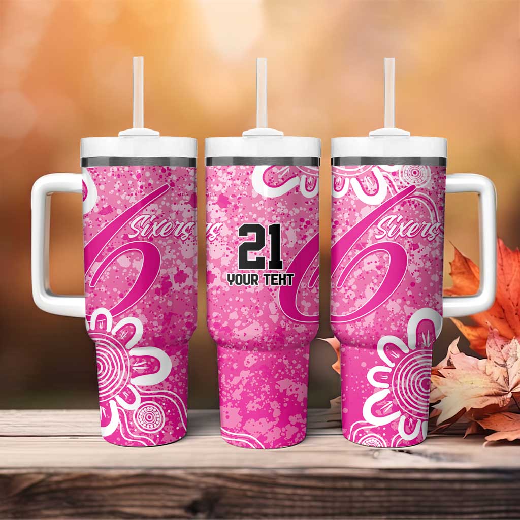 Australian Sixers Cricket Custom Tumbler With Handle Minimalism Aboriginal