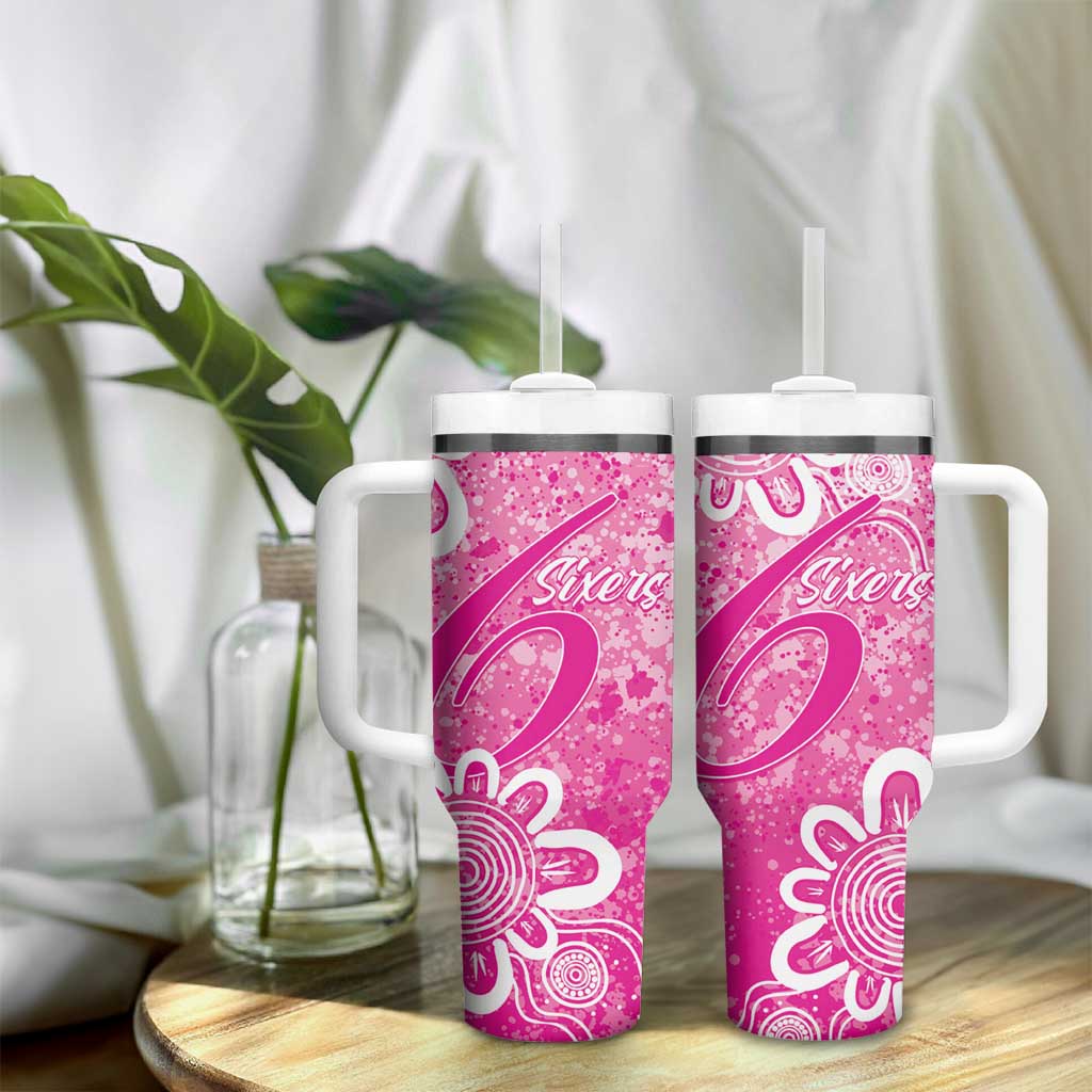 Australian Sixers Cricket Custom Tumbler With Handle Minimalism Aboriginal