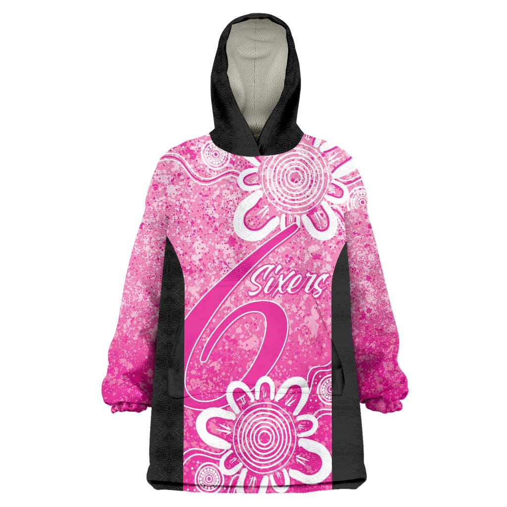 Australian Sixers Cricket Custom Wearable Blanket Hoodie Minimalism Aboriginal