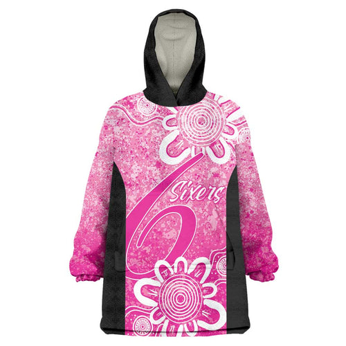 Australian Sixers Cricket Custom Wearable Blanket Hoodie Minimalism Aboriginal
