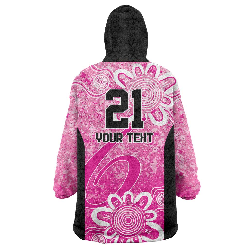 Australian Sixers Cricket Custom Wearable Blanket Hoodie Minimalism Aboriginal