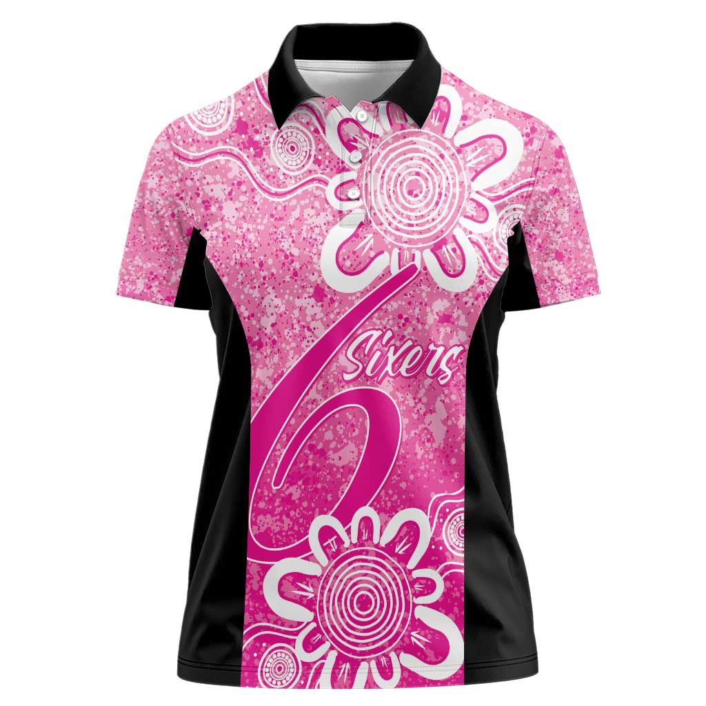 Australian Sixers Cricket Custom Women Polo Shirt Minimalism Aboriginal