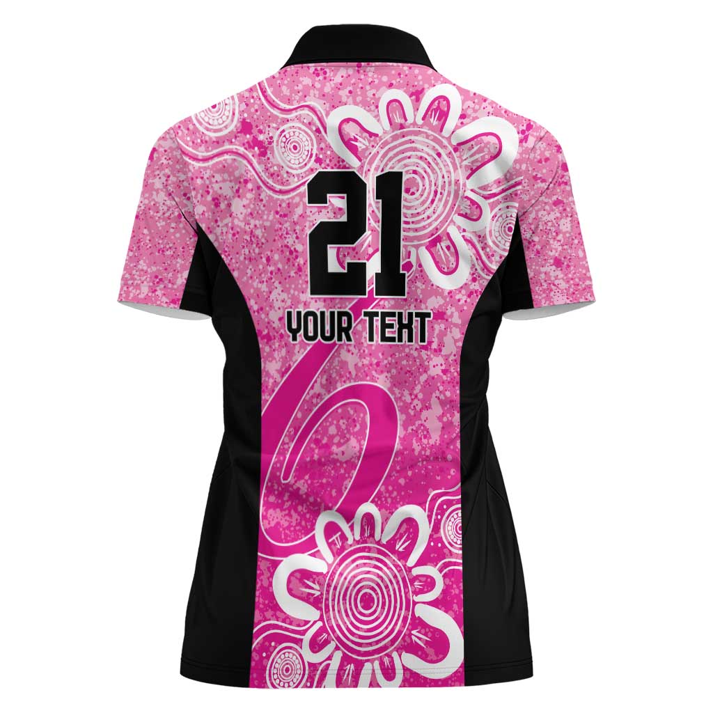 Australian Sixers Cricket Custom Women Polo Shirt Minimalism Aboriginal
