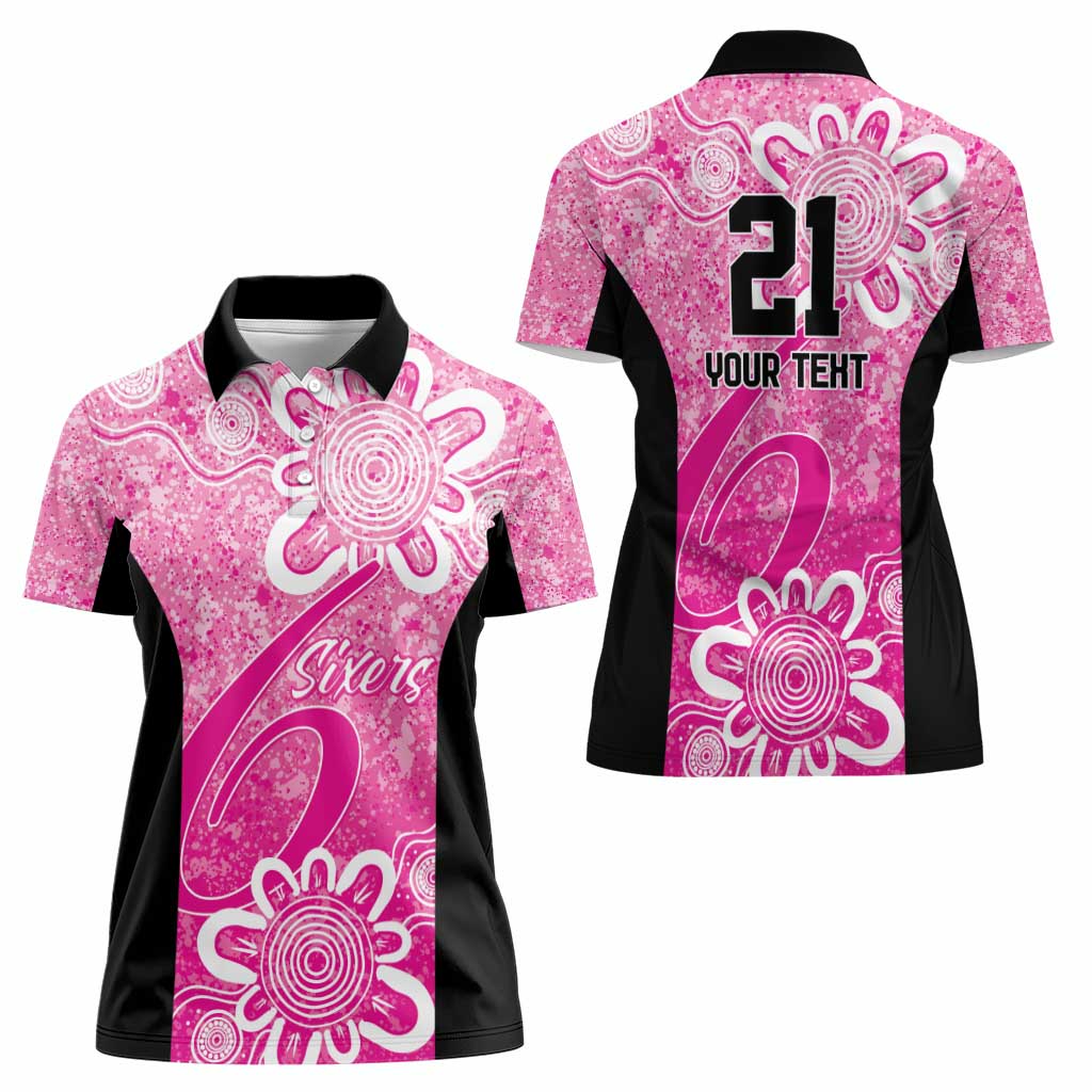 Australian Sixers Cricket Custom Women Polo Shirt Minimalism Aboriginal