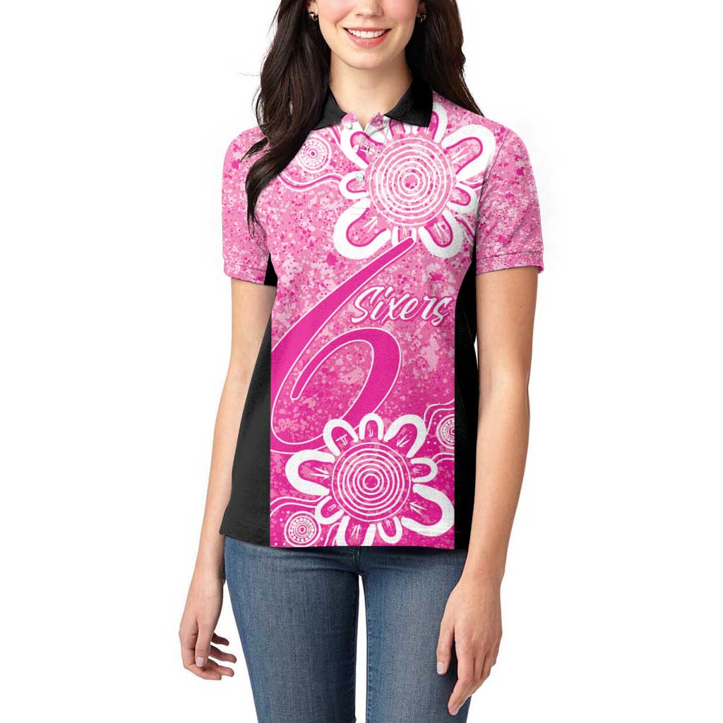 Australian Sixers Cricket Custom Women Polo Shirt Minimalism Aboriginal