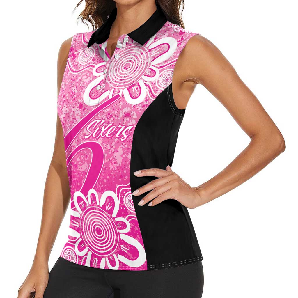 Australian Sixers Cricket Custom Women Sleeveless Polo Shirt Minimalism Aboriginal