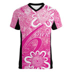 Australian Sixers Cricket Custom Women V-Neck T-Shirt Minimalism Aboriginal