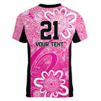 Australian Sixers Cricket Custom Women V-Neck T-Shirt Minimalism Aboriginal