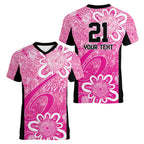 Australian Sixers Cricket Custom Women V-Neck T-Shirt Minimalism Aboriginal