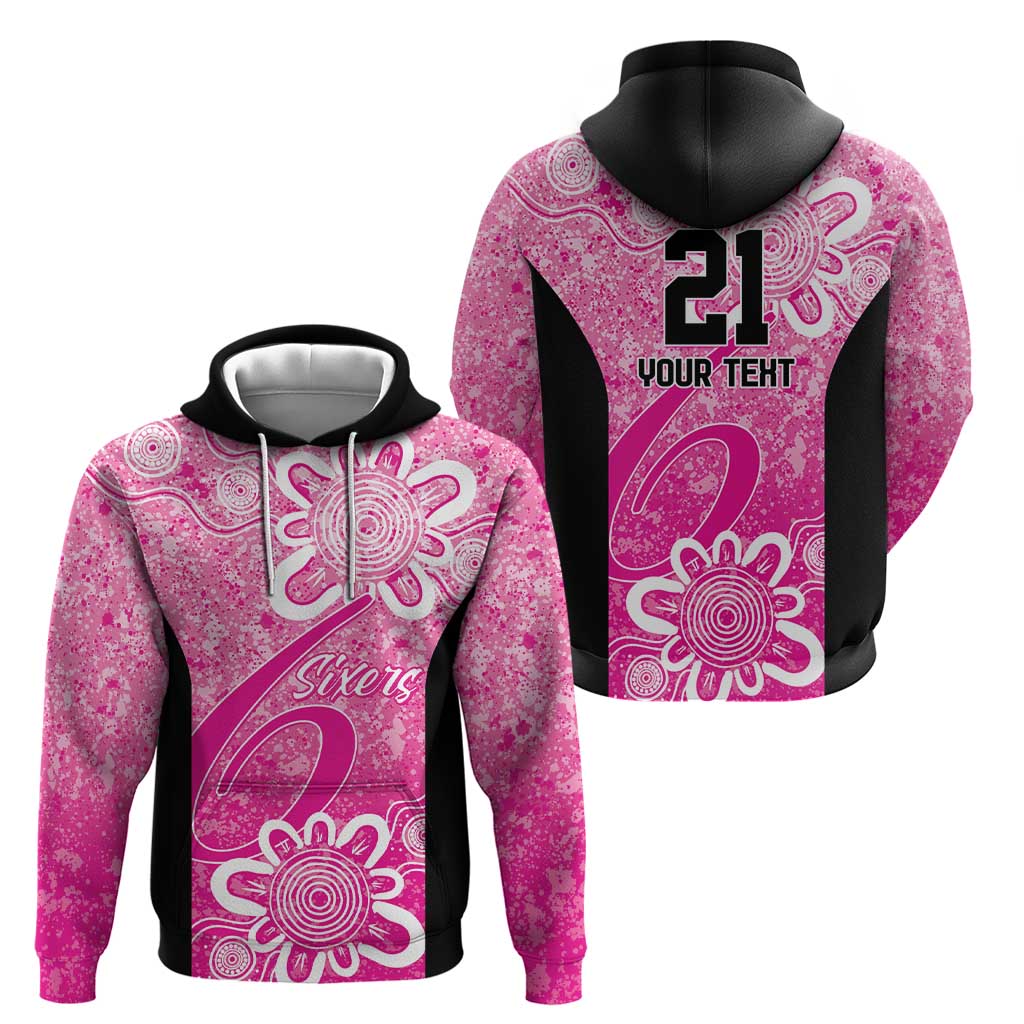 Australian Sixers Cricket Custom Zip Hoodie Minimalism Aboriginal