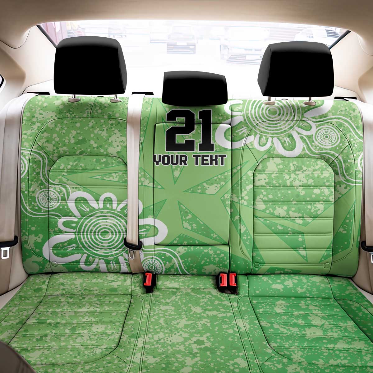 Australian Stars Cricket Custom Back Car Seat Cover Minimalism Aboriginal