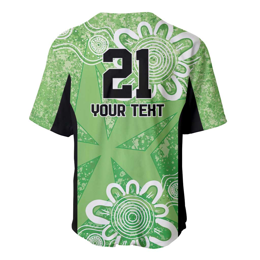 Australian Stars Cricket Custom Baseball Jersey Minimalism Aboriginal