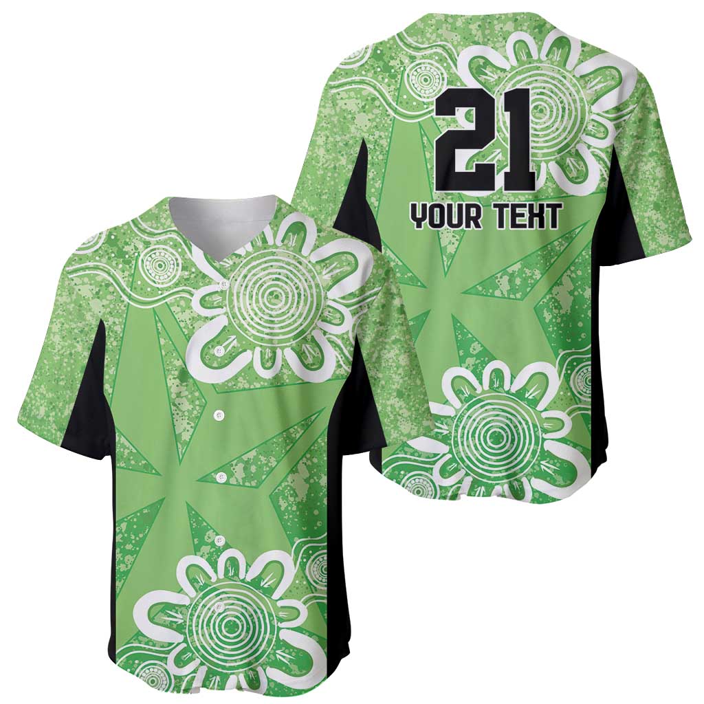 Australian Stars Cricket Custom Baseball Jersey Minimalism Aboriginal
