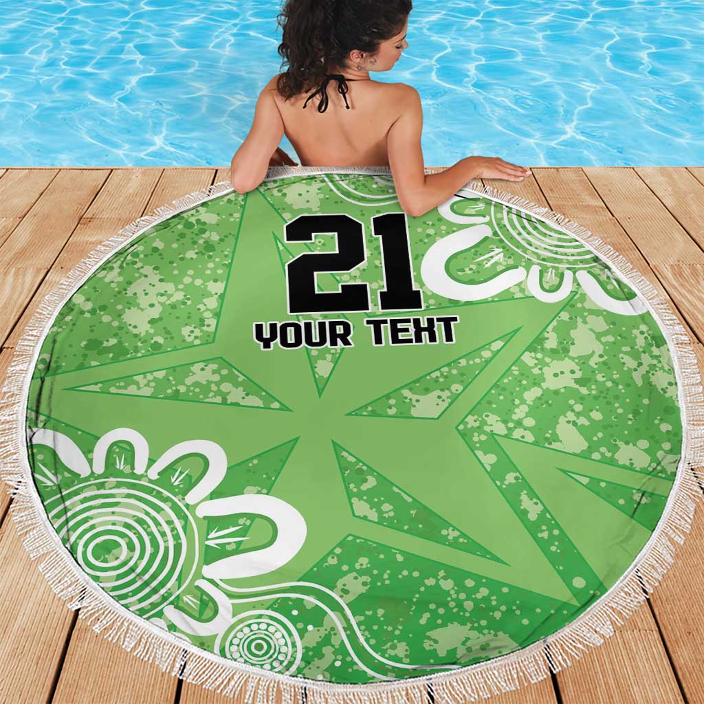 Australian Stars Cricket Custom Beach Blanket Minimalism Aboriginal