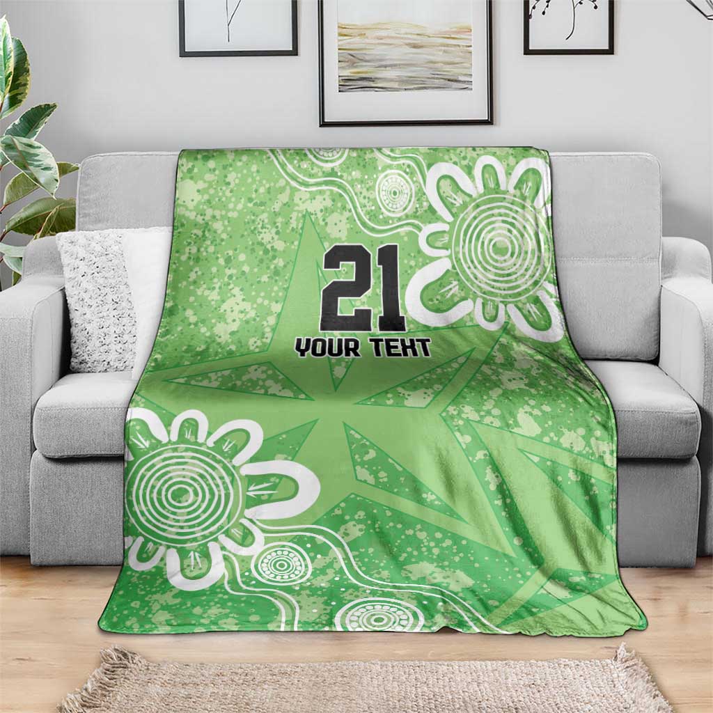 Australian Stars Cricket Custom Blanket Minimalism Aboriginal