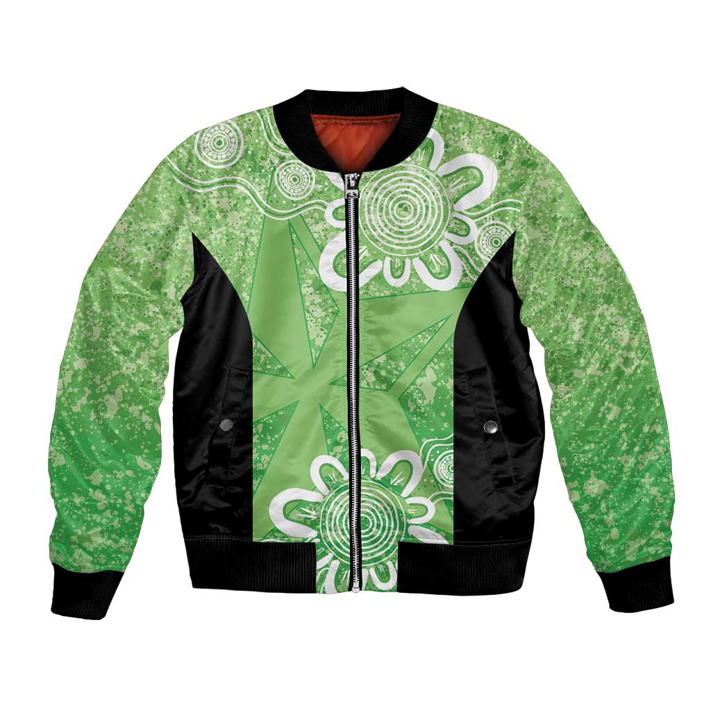 Australian Stars Cricket Custom Bomber Jacket Minimalism Aboriginal