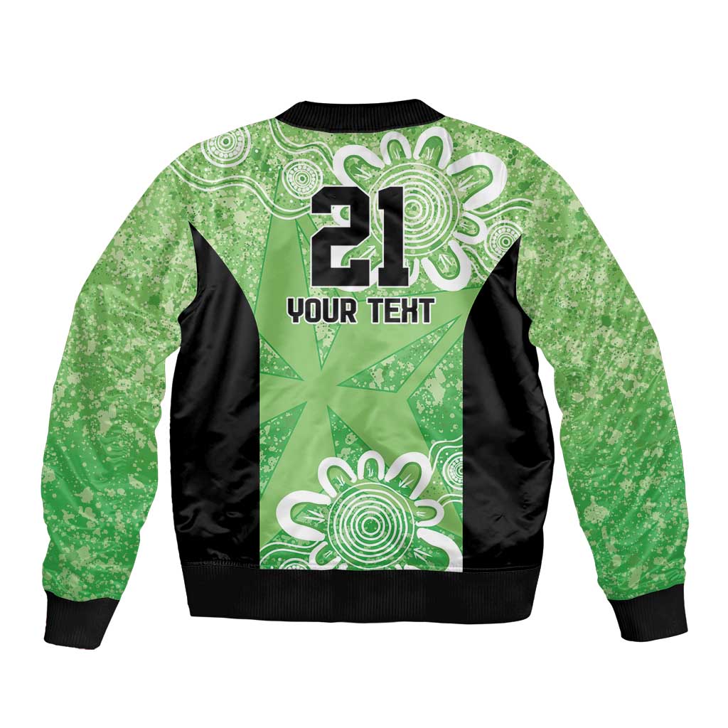 Australian Stars Cricket Custom Bomber Jacket Minimalism Aboriginal