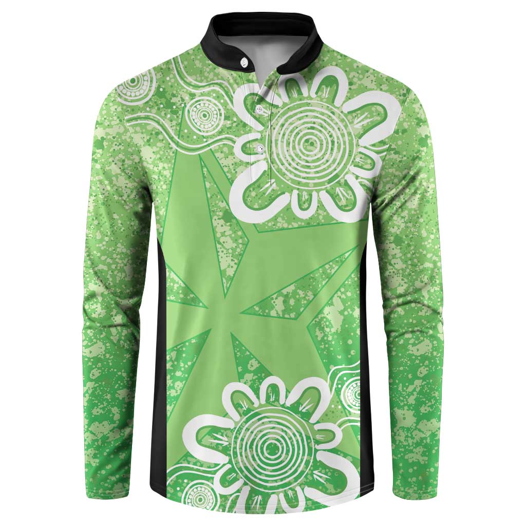 Australian Stars Cricket Custom Button Sweatshirt Minimalism Aboriginal