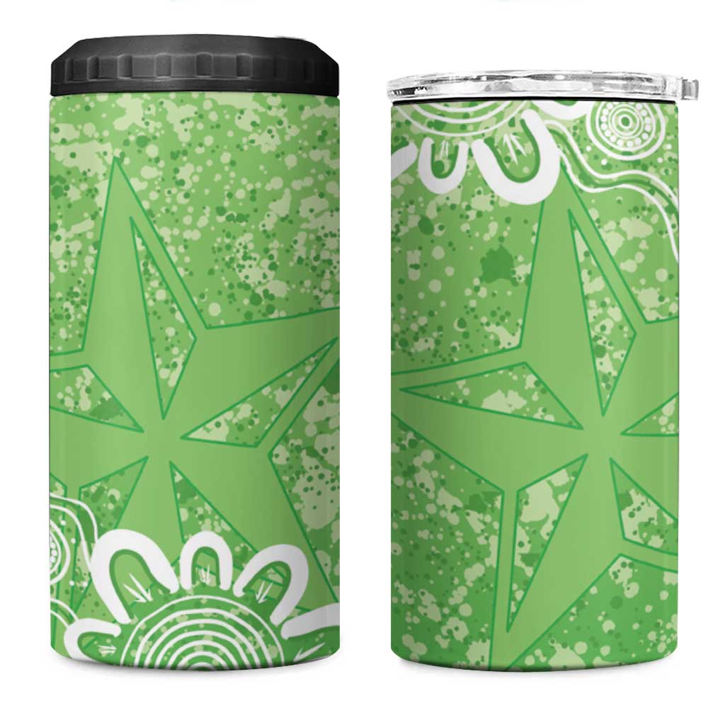Australian Stars Cricket Custom 4 in 1 Can Cooler Tumbler Minimalism Aboriginal