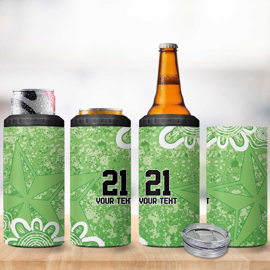 Australian Stars Cricket Custom 4 in 1 Can Cooler Tumbler Minimalism Aboriginal