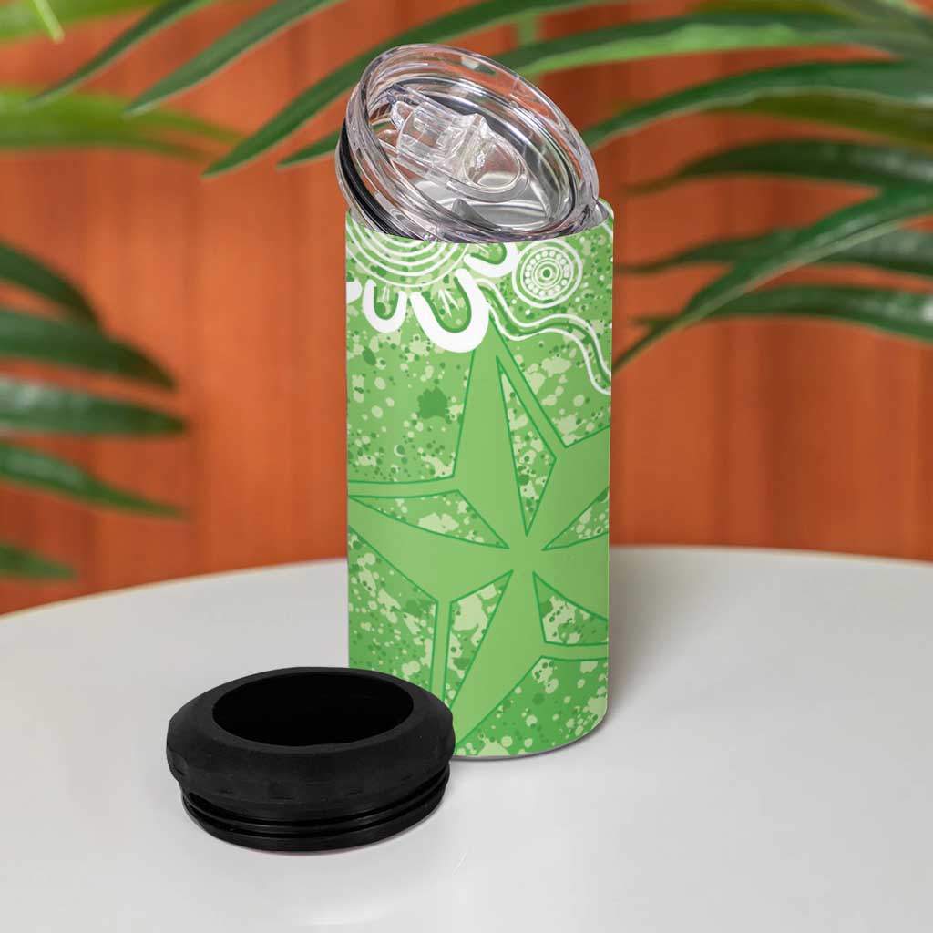 Australian Stars Cricket Custom 4 in 1 Can Cooler Tumbler Minimalism Aboriginal