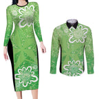 Australian Stars Cricket Custom Couples Matching Long Sleeve Bodycon Dress and Long Sleeve Button Shirt Minimalism Aboriginal