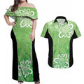 Australian Stars Cricket Custom Couples Matching Off Shoulder Maxi Dress and Hawaiian Shirt Minimalism Aboriginal