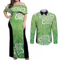 Australian Stars Cricket Custom Couples Matching Off Shoulder Maxi Dress and Long Sleeve Button Shirt Minimalism Aboriginal