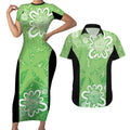 Australian Stars Cricket Custom Couples Matching Short Sleeve Bodycon Dress and Hawaiian Shirt Minimalism Aboriginal