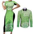Australian Stars Cricket Custom Couples Matching Short Sleeve Bodycon Dress and Long Sleeve Button Shirt Minimalism Aboriginal