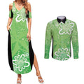Australian Stars Cricket Custom Couples Matching Summer Maxi Dress and Long Sleeve Button Shirt Minimalism Aboriginal