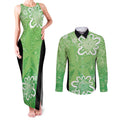 Australian Stars Cricket Custom Couples Matching Tank Maxi Dress and Long Sleeve Button Shirt Minimalism Aboriginal