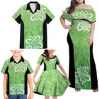 Australian Stars Cricket Custom Family Matching Off Shoulder Maxi Dress and Hawaiian Shirt Minimalism Aboriginal