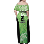 Australian Stars Cricket Custom Family Matching Off Shoulder Maxi Dress and Hawaiian Shirt Minimalism Aboriginal