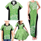 Australian Stars Cricket Custom Family Matching Tank Maxi Dress and Hawaiian Shirt Minimalism Aboriginal