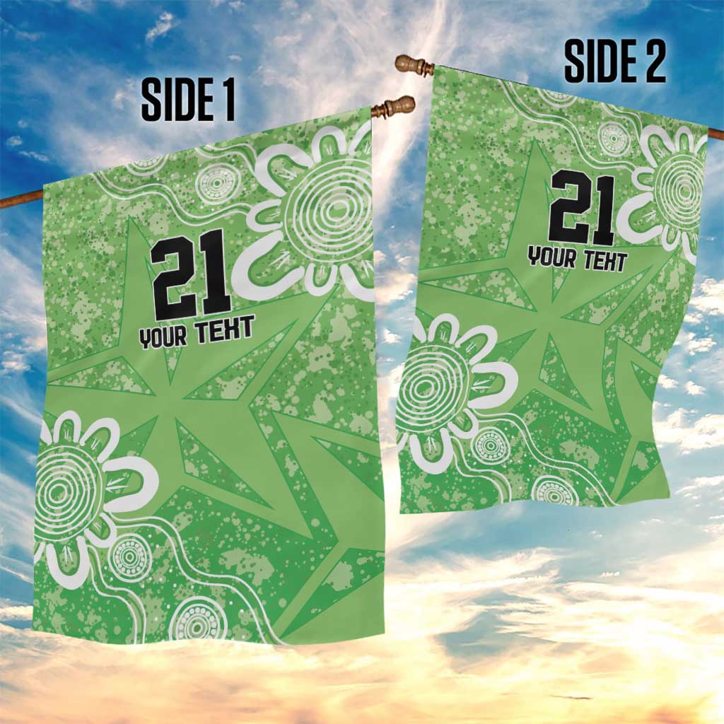 Australian Stars Cricket Custom Garden Flag Minimalism Aboriginal