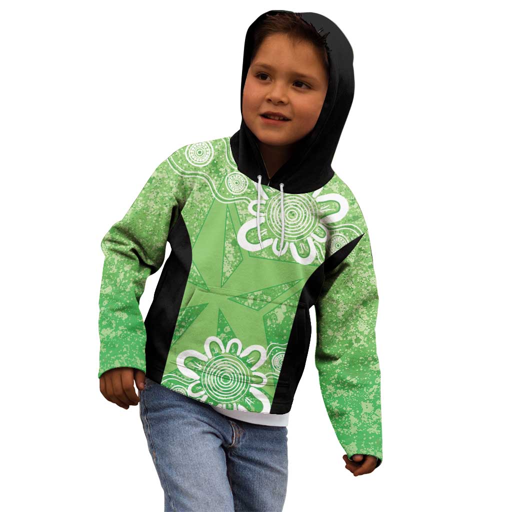 Australian Stars Cricket Custom Kid Hoodie Minimalism Aboriginal