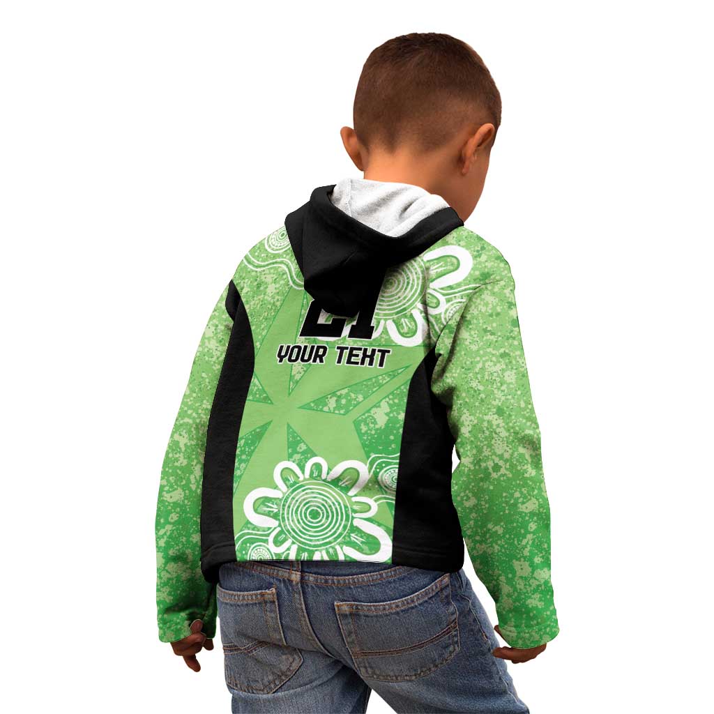 Australian Stars Cricket Custom Kid Hoodie Minimalism Aboriginal