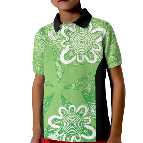 Australian Stars Cricket Custom Kid Polo Shirt Minimalism Aboriginal