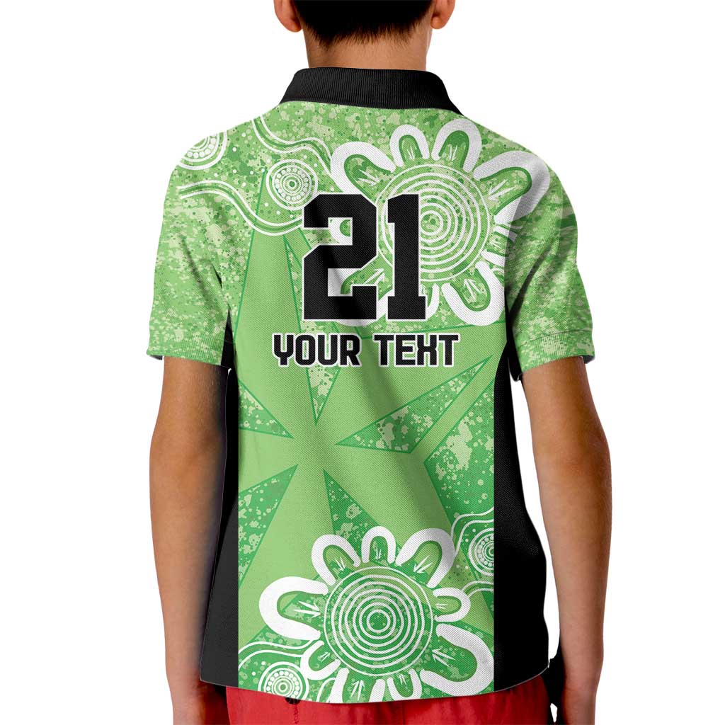 Australian Stars Cricket Custom Kid Polo Shirt Minimalism Aboriginal