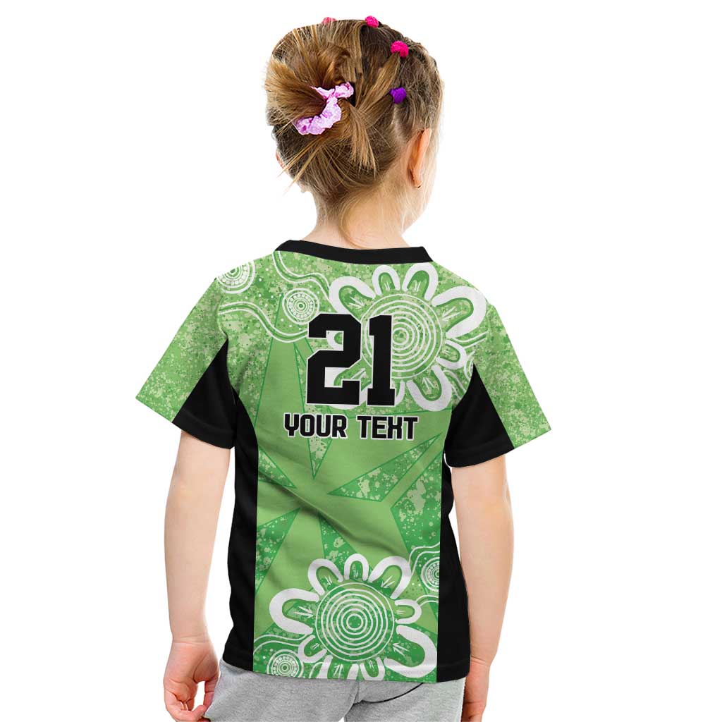 Australian Stars Cricket Custom Kid T Shirt Minimalism Aboriginal