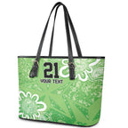 Australian Stars Cricket Custom Leather Tote Bag Minimalism Aboriginal