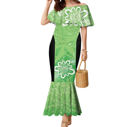 Australian Stars Cricket Custom Mermaid Dress Minimalism Aboriginal