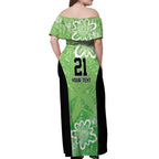 Australian Stars Cricket Custom Off Shoulder Maxi Dress Minimalism Aboriginal