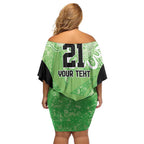 Australian Stars Cricket Custom Off Shoulder Short Dress Minimalism Aboriginal