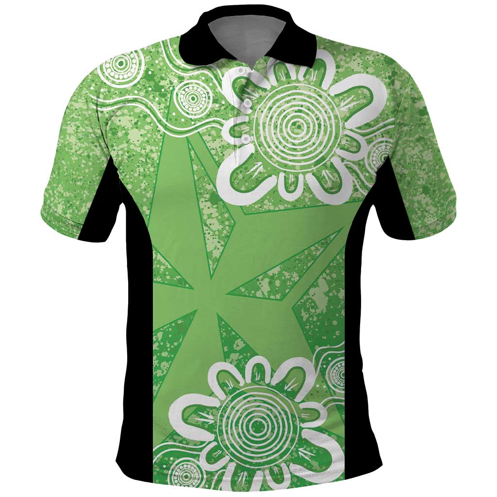 Australian Stars Cricket Custom Polo Shirt Minimalism Aboriginal